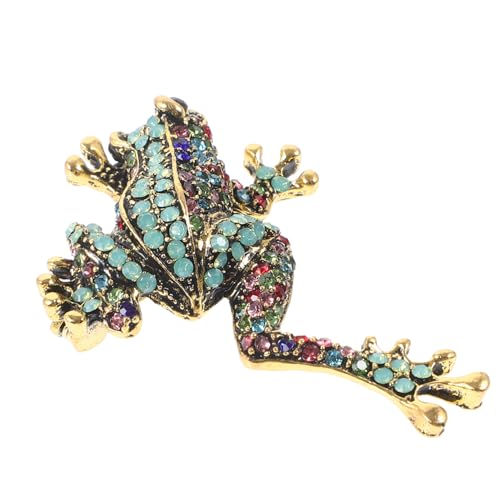 FOMIYES Frosch Brosche aus Anstecknadel für Kleidung Rucksäcke Jacken Pullover Vielseitige Brustnadel Langlebig Farbbeständig Kreatives Tiermotiv Geschenkidee von FOMIYES