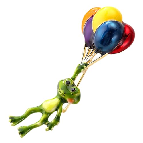 FOMIYES Frosch Brosche aus Cartoon Tier Anstecknadel Langlebiger Legierungs Anhänger Kleidungspins für Anzug Rucksack Modische Dekoration Niedlicher Frosch Lapel Pin von FOMIYES