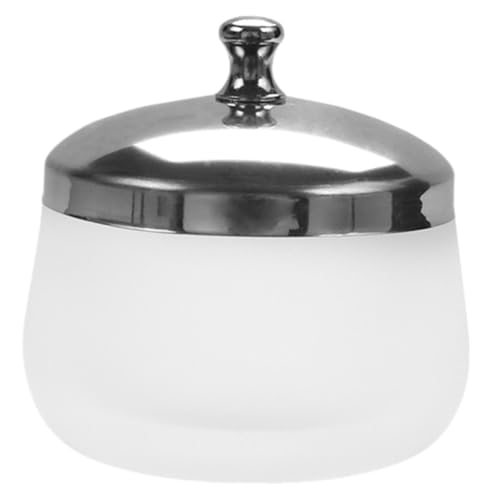 FOMIYES Frosted Glas Nagelkunst Schale mit Deckel Nagelpflege Werkzeug Langlebiges Glas Monomer Gefäß für Maniküre Leicht zu Reinigen Stilvolles Design für Nageldesign Zubehör von FOMIYES