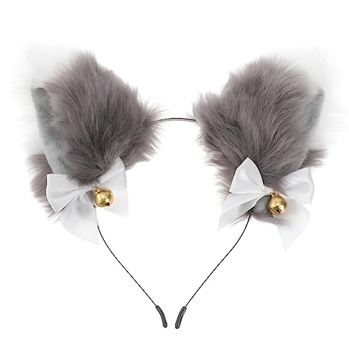 FOMIYES Fuchsohren Stirnbänder Für Frauen Haarband Mit Glöckchen Tierohren Party Zubehör Cosplay Stirnbänder Ohr Haarreif Flauschig Und Bequem von FOMIYES