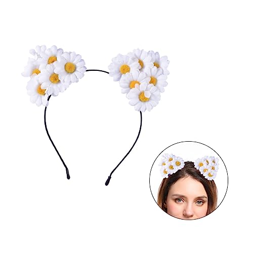 FOMIYES Quaste Haarspange Kopfschmuck Ohr Haarreifen Haarband Mit Katzenohren Cosplay-haare Haarreifen Kind Weiß Katze Stirnband Mädchen Haarbänder Für Kinder von FOMIYES