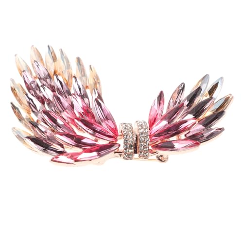 FOMIYES Flügelbrosche Mit Strass Für Damen Hutnadel Für Abendveranstaltungen Hochzeiten Partys Modischer Schmuck Für Kleidung Schal Umhang von FOMIYES