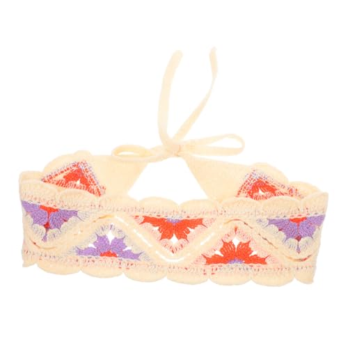 FOMIYES Gehäkeltes Haarbandana Vintage Stirnband Haarbandanas Für Frauen Boho Stil Haarschal Geknotetes Kopftuch Gehäkeltes Bandana von FOMIYES