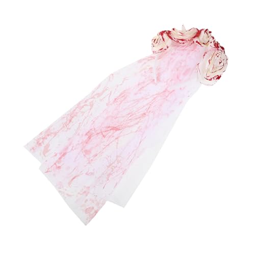 FOMIYES Geisterbraut Stirnband Halloween-Brautschleier schwarze schleier für frauen schwarzer Schleier für die Beerdigung Kopfschmuck Blume Tag des toten Schleiers Gittergewebe von FOMIYES