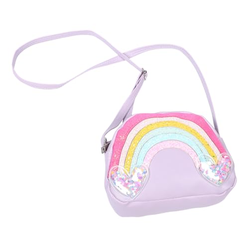 FOMIYES Geldbörse Macaron Farbverlauf Regenbogen Design Niedliche Mädchen Umhängetasche aus Modisch für Kleine Prinzessinnen für Schule und Party von FOMIYES