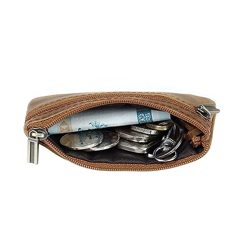 FOMIYES Mini-geldbörse Mit Reißverschluss Herren-geldbörse Tragbare Geldbörse Mini-Tasche Reißverschlusstasche Retro-geldbörse Raum Für Visitenkarten Bargeld Und Kleine von FOMIYES