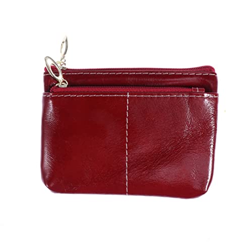 FOMIYES Ledergeldbörse Für Damen Münzgeldbörse Kreditkartenetui Mit Reißverschluss Geeignet Für Münzen Kleingeld Gefaltete Scheine Quittungen Für Täglichen Gebrauch von FOMIYES