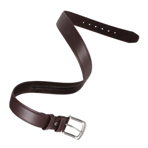 FOMIYES Geldgürtel Mit Versteckter Tasche Reisegeldgürtel Aus Pu Für Herren Anti-diebstahl-gürtel Mit Schnalle Taillen-geldbörse Für Damen Braun von FOMIYES