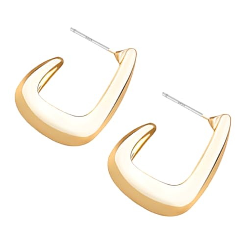 FOMIYES Geometrische C form Ohrstecker Damen Ohrringe mit Eckigem Anhänger Modisch Schlank Machend Vielseitig Kombinierbar von FOMIYES