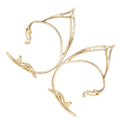 FOMIYES Geometrische Ear Damen Ohrclips Fairy Ohrschmuck Leicht Goldfarben Nicht Durchstochen Ohrmanschetten Ohrklemme für Alltag und Party von FOMIYES