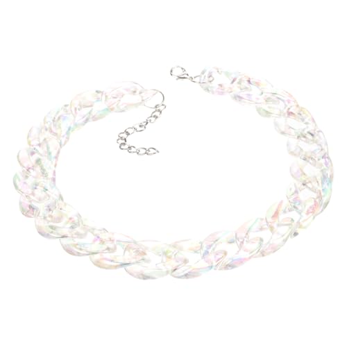 FOMIYES Chunky Choker Gliederkette Halskette für Damen Harz Kette Verstellbar Langlebig Einzigartiges Design für Statement Look von FOMIYES