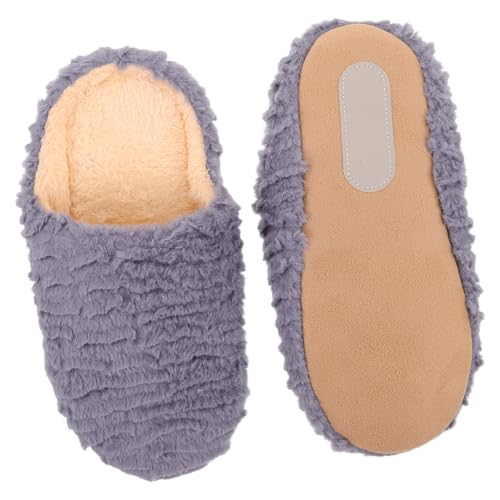 FOMIYES Geräuschlose Hausschuhe mit Weicher Rutschfester Sohle Warm Gefüttert für Damen und Herren Leise Indoor Pantoffeln für Frühling Herbst Winter von FOMIYES
