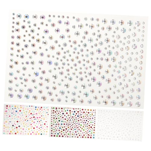FOMIYES 4stücke Gesicht-strass-perlen-aufkleber Für Nagelkunst Und Bastelzubehör Strasssteinen Und Klebeband von FOMIYES