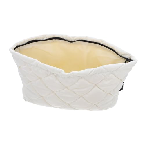 FOMIYES Gesteppte Kosmetiktasche Damen mit Besticktem Design Große Kapazität Kosmetik-Organizer für Reisen und Büro Leichte Robuste Polyester Kulturtasche mit Stilvollem Steppmuster für von FOMIYES