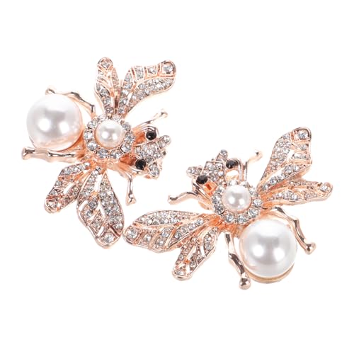 FOMIYES Glänzende Schuhclips Bienenform mit Funkelnden Strasssteinen Abnehmbare Damenschuh Dekoration für Hochzeit Party Ball und Brautschmuck Eleganter Pumps Schmuck Goldfarben von FOMIYES