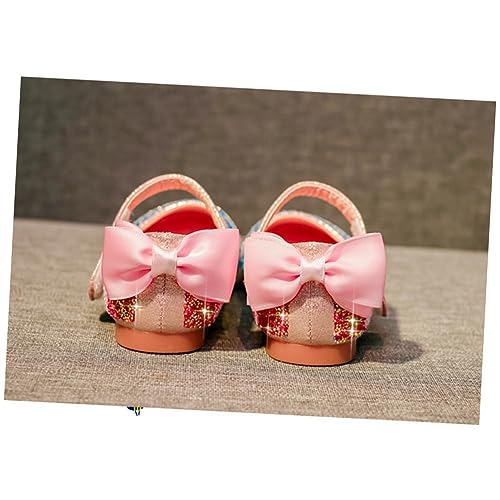 FOMIYES Glänzende Tanzschuhe für Weiche Runde PU Sohle Strapazierfähige Prinzessin Ballettschuhe zum Üben und Tragen Rosa von FOMIYES