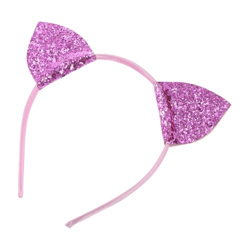 FOMIYES Glänzendes Katzenohren Stirnband Haarreif Party Accessoire Leichtes Kunststoff Haarband für Mädchen Teens Cosplay Halloween Kostüm von FOMIYES
