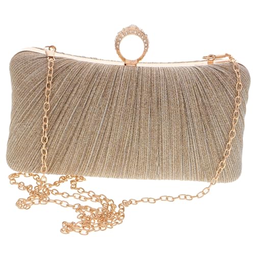 FOMIYES Glitzernde Clutch Abendtasche Damen Elegant Faltendes Design Vielseitig Trageoptionen Crossbody Handtasche für Hochzeit Bankett Party Abschlussball von FOMIYES