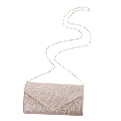 FOMIYES Glitzernde Damen Clutch Handtasche mit Metallkette Mini Umhängetasche für Hochzeit und Abendveranstaltungen PVC Polyester Schultertasche für Party und Festliche Anlässe von FOMIYES
