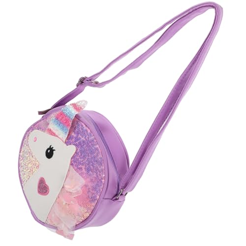 FOMIYES Glitzernde Einhorn Umhängetasche für Mädchen Schimmernde Pailletten Schultertasche Kompakte Crossbody Geldbörse Geschenkidee für Alltag und Geburtstag von FOMIYES