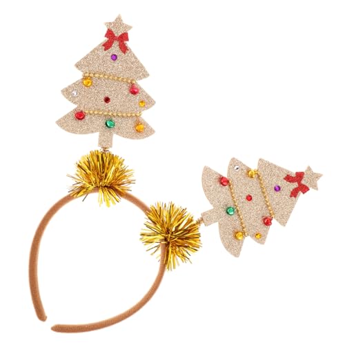 FOMIYES Glitzernder Weihnachtsbaum Haarreif aus Filz und Komfortables Langlebiges Party Haarband für Damen und Mädchen Festliches Kopfschmuck für Weihnachten und Jahresfeiern von FOMIYES