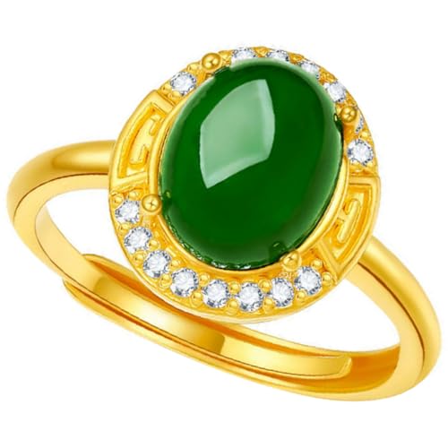 FOMIYES Goldene Jade Ring für Damen Handdekoration für Muttertag oder Besondere Anlässe Passend für Partys von FOMIYES