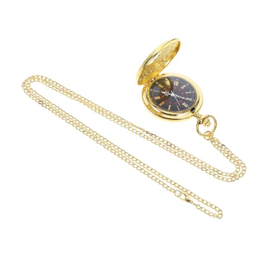 FOMIYES Vintage Taschenuhr Mit Kette Römische Hängeuhr Filigrane Uhr Klassische Tragbare Hängeuhr Retro-Ornament von FOMIYES