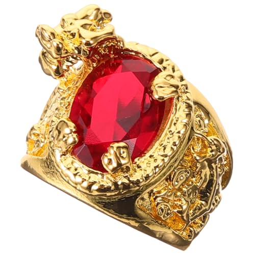 FOMIYES Goldener Herrenring Drachenform Schmuck Cooles Design Robuster Hautfreundlicher Herren drachenring Vielseitig für Alltag Party Geschenk Geeignet von FOMIYES