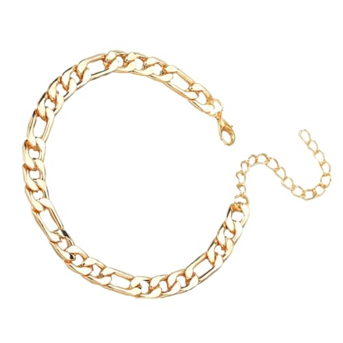 FOMIYES Goldfarbenes Fußkettchen Damen Punk Stil Metall Fußkette Chic Schmuck Strand Party Accessoire für Frauen und Mädchen von FOMIYES