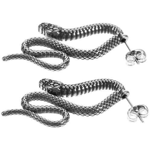 FOMIYES Gothic Snake Ohrringe Damen Punk Ohrstecker aus Edelstahl Kleine Langlebige Schicke Schlange Ohrstecker für Alltag Halloween Party und Cosplay von FOMIYES
