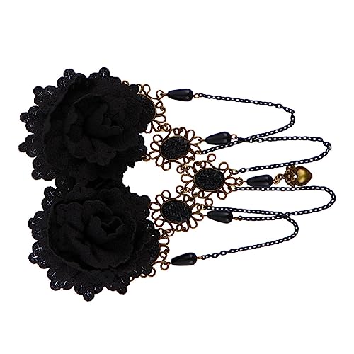 FOMIYES Gothic Spitzen Haarnadel Damen Schwarzer Halloween Haarschmuck Leicht Stabil Langlebig Für Party Nachtclub Festliches Accessoire von FOMIYES