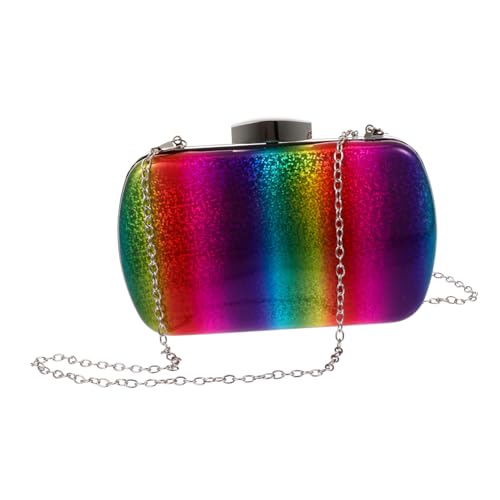 FOMIYES Gradient Farbverlauf Damen Clutch Tasche PU Handtasche Elegant Abendtasche für Banquet Party Vielseitig und Praktisch mit Einfachem Verschluss und Langlebigem Material von FOMIYES