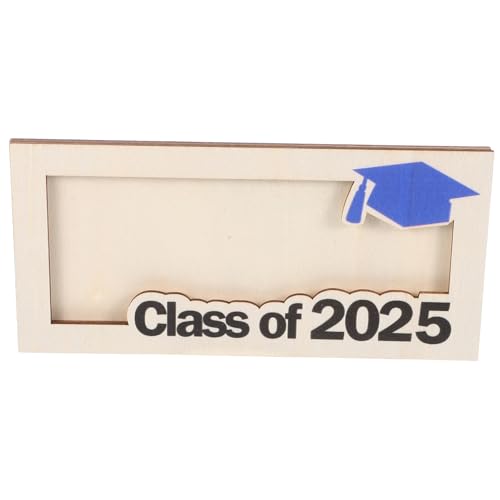 FOMIYES Graduation Wooden Money Holder Multifunktionales Kartenetui für Bargeld Visitenkarten Kreditkarten und Fotos Kompakt und Leicht Perfektes zur Abschlussfeier Blau von FOMIYES
