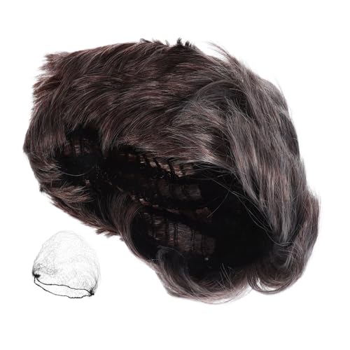 FOMIYES Graue Kostümperücke Für Herren Kurzes Kunsthaar Hitzebeständig Natürliches Aussehen Seitenscheitel Für Halloween Cosplay Und Den Alltag von FOMIYES