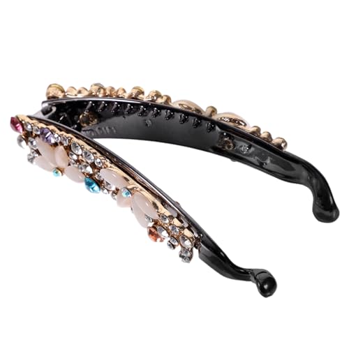 FOMIYES Große Bananenspange für Dickes Haar Vintage Haarspange mit Strass und Opal Rutschfester Haarklammer für Damen Leichtes Styling für Alltag Party und Hochzeit Langlebig und Bequem FOMIYES Große Bananenspange für Dickes Haar Vintage Haarspange mit Strass und Opal Rutschfester Haarklammer für Damen Leichtes Styling für Alltag Party und Hochzeit Langlebig und Bequem von FOMIYES