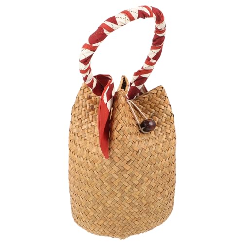 FOMIYES Große Boho Strandtasche Damen Handtasche aus Geflochtenem Seegras Leichte Langlebige Umhängetasche für Urlaub Strand und Shopping Robuste Flechtkunst Vielseitig Einsetzbar von FOMIYES