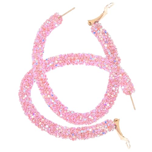 FOMIYES Große Bunte Creolen Ohrringe Damen Modisch Runde Loop Ohrringe Stylische Kreisform Schmuck für Alltag und Festival Rosa FOMIYES Große Bunte Creolen Ohrringe Damen Modisch Runde Loop Ohrringe Stylische Kreisform Schmuck für Alltag und Festival Rosa von FOMIYES