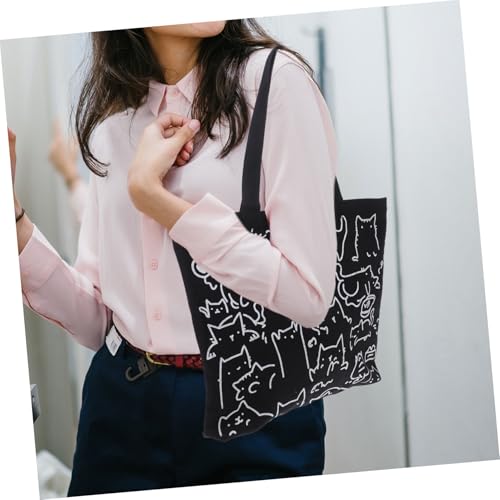 FOMIYES Große Canvas Schultertasche mit Tiermotiv Multifunktionale Handtasche Damen Geräumige Einkaufstasche Robust und Modisch für Alltag Shopping Camping und Bürogebrauch von FOMIYES