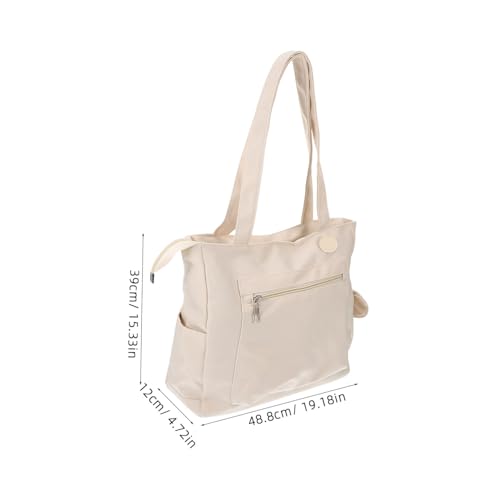 FOMIYES Große Canvas Tragetasche Damen Vielseitige Umhängetasche mit Hoher Kapazität Lässige Einkaufstasche für Alltag Büro Reisen Bequeme Handtasche aus Robustem Baumwollstoff in von FOMIYES