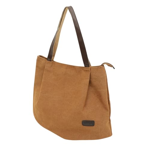 FOMIYES Große Canvas handtasche Damen Geräumige Umhängetasche aus Robustem Modische Schultertasche für Alltag Einkaufen Freizeit und Party Stilvoller Vielseitig Einsetzbar von FOMIYES