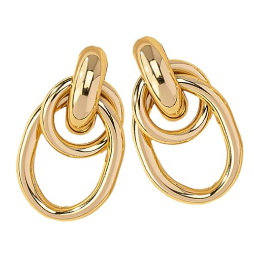 FOMIYES Große Geometrische Creolen Ohrringe Damen Statement Design Runde Tropfenohrringe Vielseitiger Schmuck für Alltag Party und Besondere Anlässe FOMIYES Große Geometrische Creolen Ohrringe Damen Statement Design Runde Tropfenohrringe Vielseitiger Schmuck für Alltag Party und Besondere Anlässe von FOMIYES