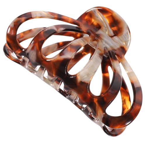 FOMIYES Große Haarspange Damen Leopard Krallenklammer für Dickes Haar Fester Griff Vielseitig für Sport Alltag Make up Kochen Geeignet Modisches Stylingaccessoire von FOMIYES