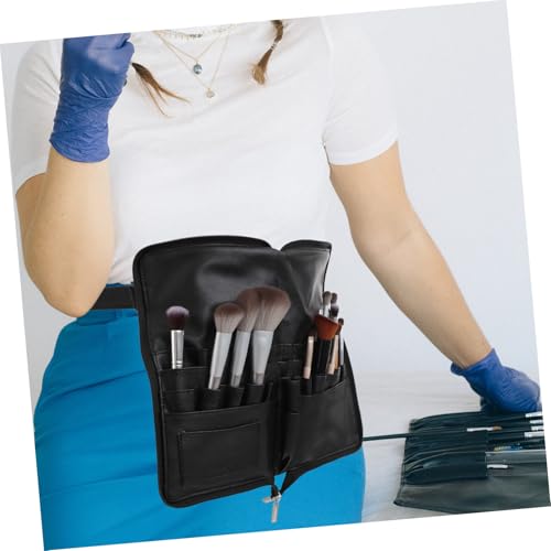FOMIYES Große Kapazität Kosmetiktasche PU Leder Makeup Organizer mit Reißverschluss Verstellbarer Gürtel Multifunktionale Reise Schminktasche für Frauen Kompakt und Leicht mit Mehreren von FOMIYES