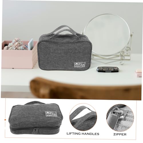 FOMIYES Große Kapazität Reise Waschbeutel mit Hängender Nass und Trocken Trennung Kosmetiktasche mit Mehreren Fächern Tragbarer Hautpflege Organizer und Make Up Tasche für Damen Unterwegs von FOMIYES