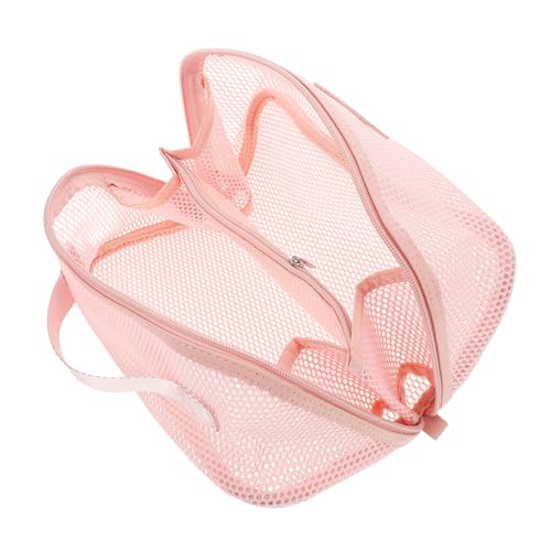 FOMIYES Große Mesh Reise Kosmetiktasche mit Mehreren Fächern Langlebig und Transparent Tragbar mit Griff Vielseitiger Kulturbeutel für Frauen für Urlaub und Alltag von FOMIYES