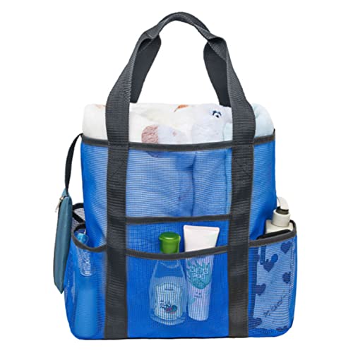 FOMIYES Große Mesh Strandtasche Wasserfest Langlebig mit Großem Fassungsvermögen und Reißverschluss Innentasche für Damen Familie Pool Urlaub Einkaufstasche Leicht Multifunktional von FOMIYES