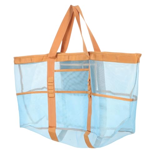 FOMIYES Große Mesh Strandtasche mit Separatem Make-up Fach Komfortabler Tragegriff Leicht und Strapazierfähig für Urlaub Schwimmen Outdoor Aktivitäten von FOMIYES