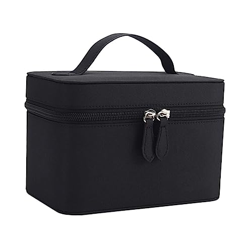 FOMIYES Große Reise Kosmetiktasche mit Integriertem Spiegel Stilvolle Handtasche für Make Up und Accessoires Multifunktionaler Organizer Stabile Reißverschluss für Damen Unterwegs von FOMIYES