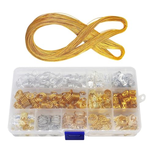 FOMIYES Haar Manschetten Charms Haar Juwelen Für Zöpfe Dreadlock Zubehör Perlen Manschetten Charms von FOMIYES