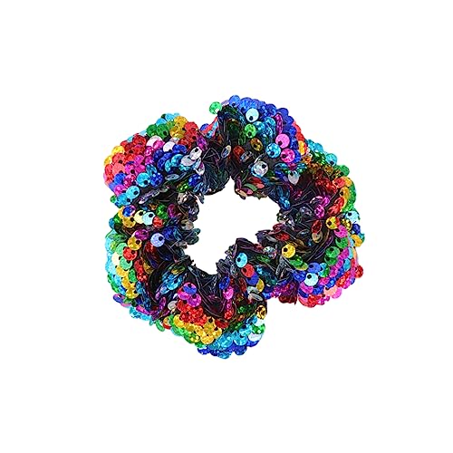 FOMIYES Weihnachtsband Scrunchies Haar Glitzer-pferdeschwanzhalter Handgelenk-stoffbänder Scrunchies Muster Weihnachtspferdeschwanz Scrunchie Pailletten Meerjungfrau Verlängern Mädchen von FOMIYES